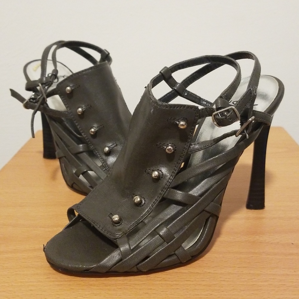 Strappy Grey Joey O Stillettos